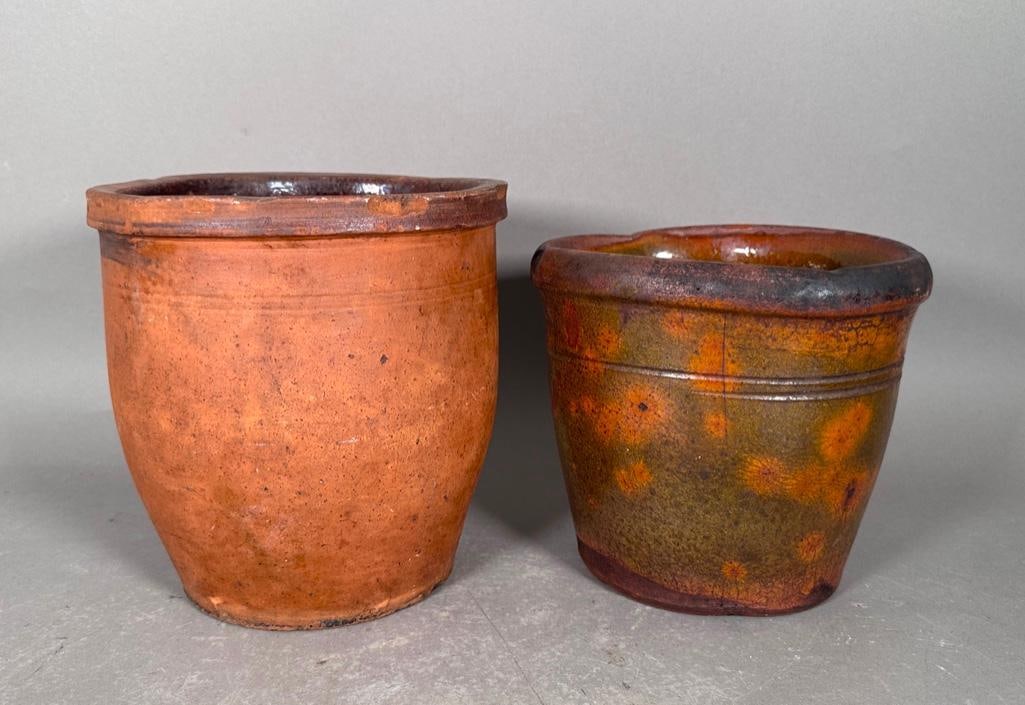 Two Redware Crocks, 19th Century (1 of 6)