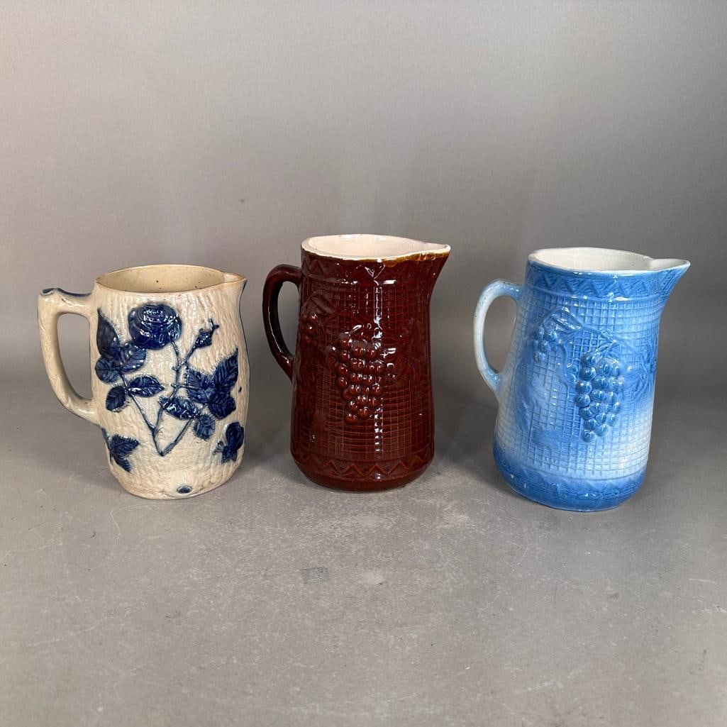 North Star and Utica stoneware Pitchers, American, 19th Century (1 of 9)