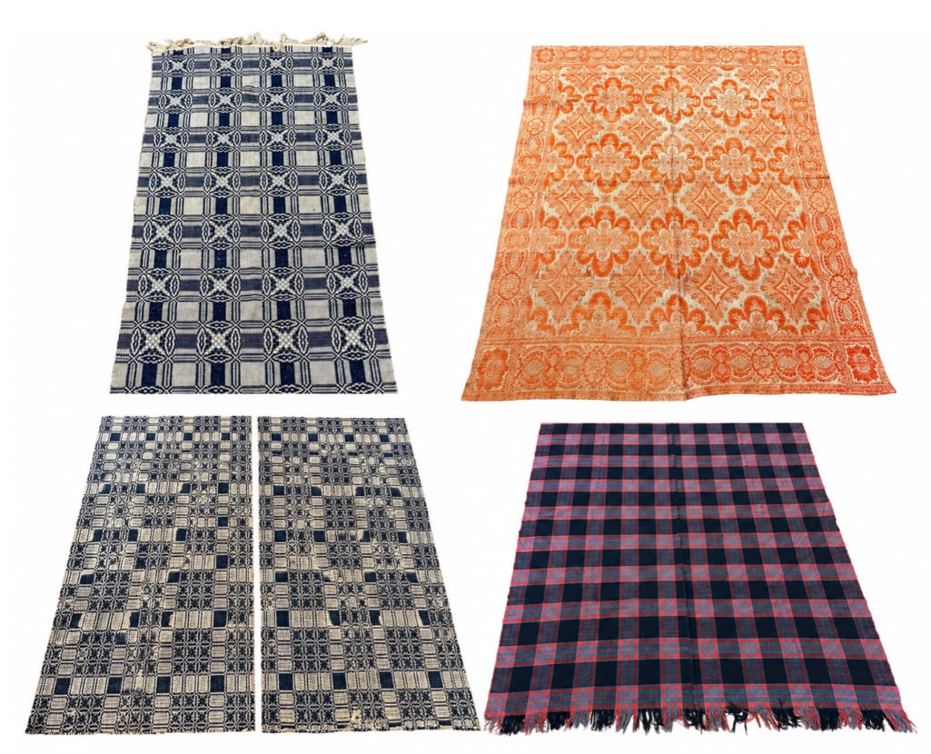 Group of Antique Coverlets and Blanket (1 of 20)