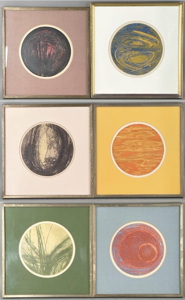 Six Aquatints by Terry Haass, "Matieres-Espace" (1 of 20)