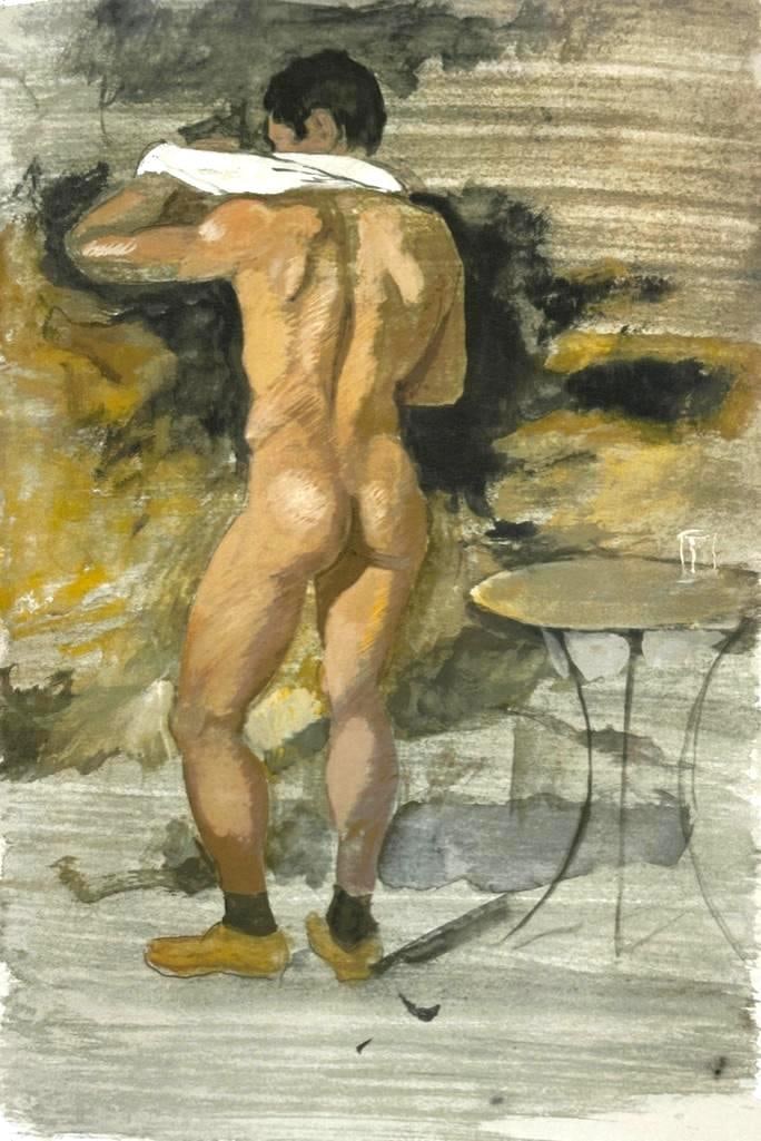 Yannis Tsarouchis Screenprint, "Swimmer Dressing" (1 of 8)