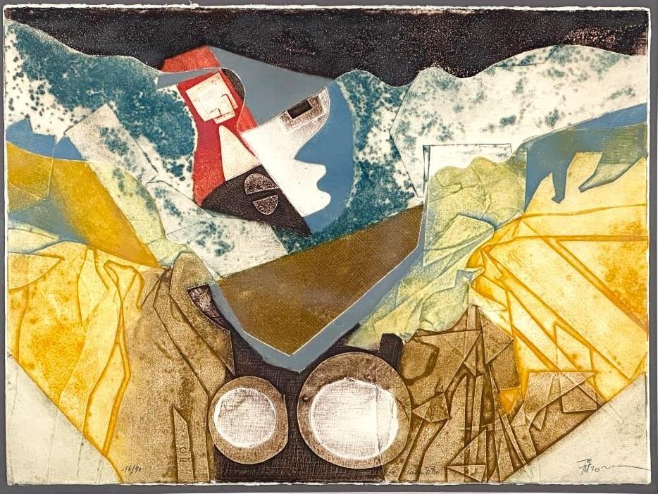 Gerard Fitremann Etching, "Cocou Fitro" (1 of 9)