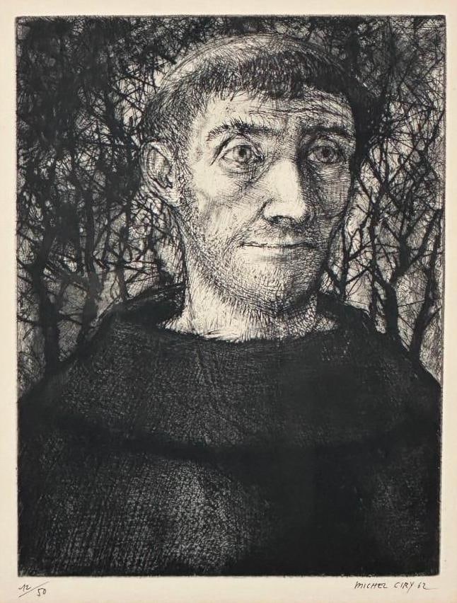 Michel Ciry Lithograph, "St. Francis" (1 of 8)