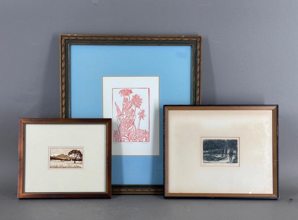 Three Assorted Framed Works of Art, Harold Altman, Ruth Leaf and J. Scott (1 of 19)