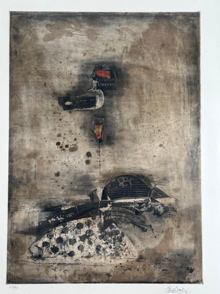 Johnny Friedlander Etching, Abstraction (1 of 9)