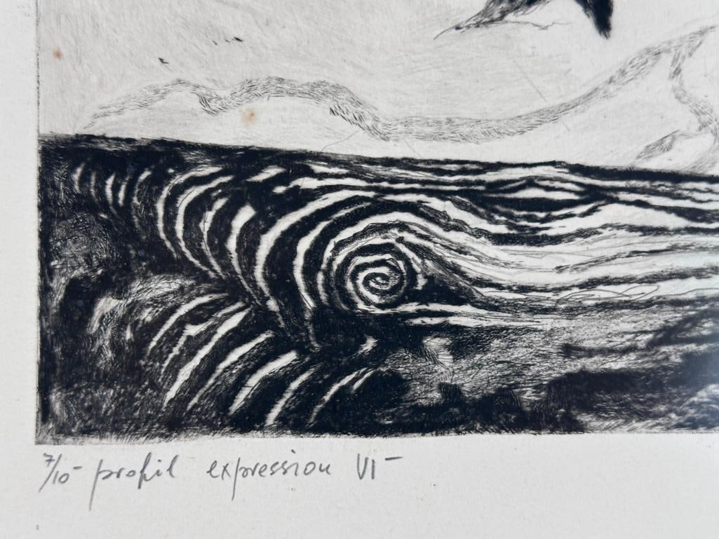 Pranas Gailius Etching, "Expression VI" - 4