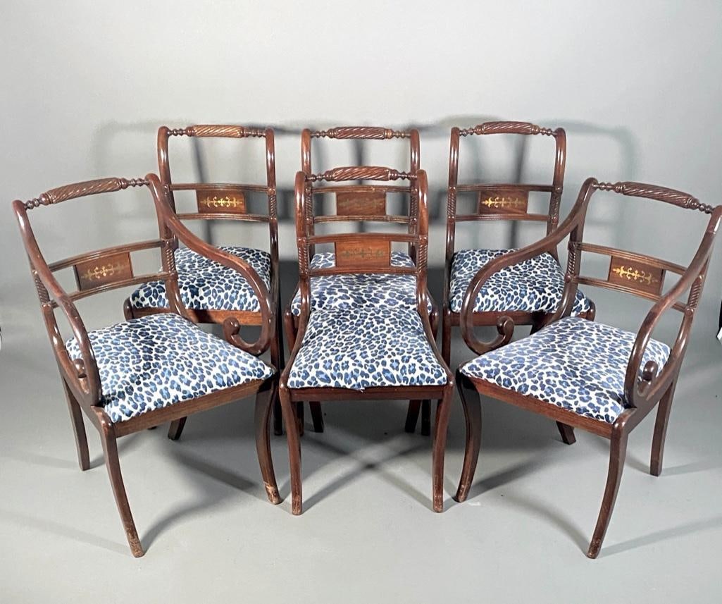 Six Regency Dining Chairs - 2