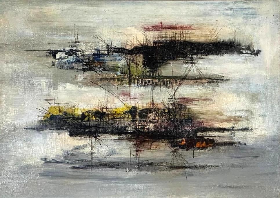 20thc. School, Artist Unknown, View of an Abstract City (1 of 20)