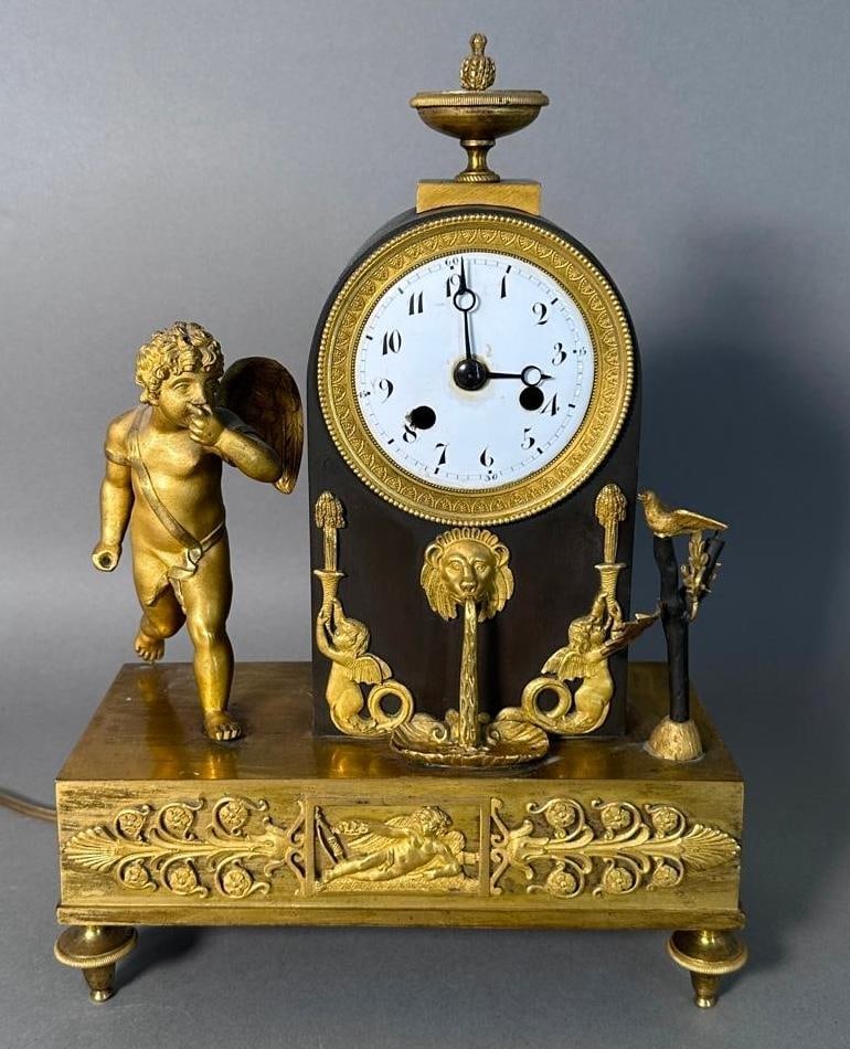 French Bronze and Gilt Bronze Mantel Clock (1 of 13)