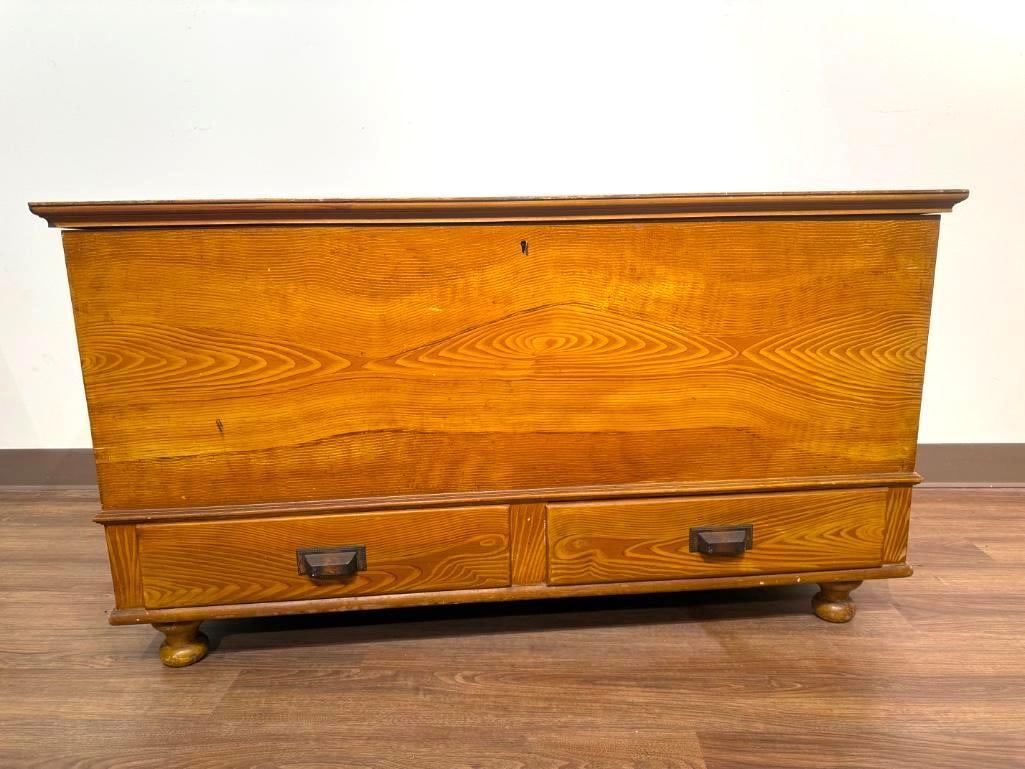 Painted and Vinegar Grained Blanket Chest (1 of 11)