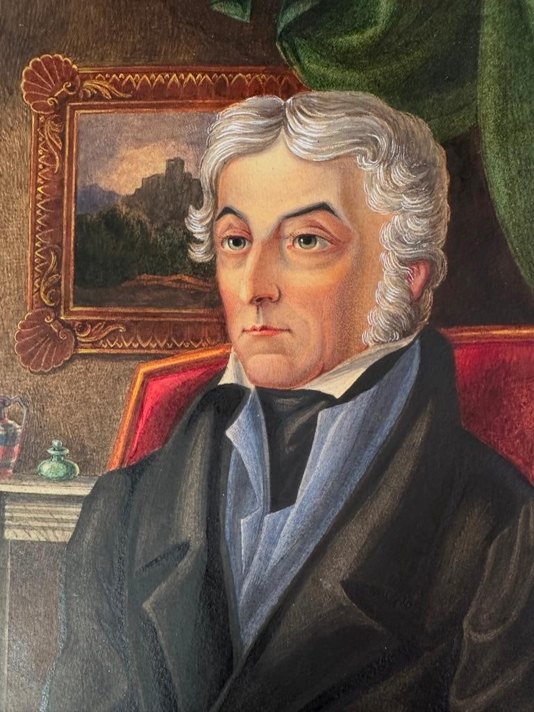 English Portrait in Watercolor, ca. 1850 (1 of 10)