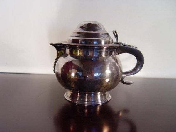 English Sterling Silver Pitcer with a 1787 Coin. J