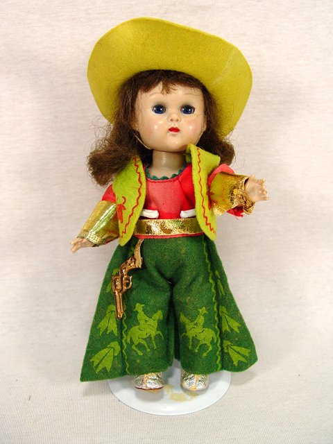 8in.Ginny Cowgirl Doll c1950s.