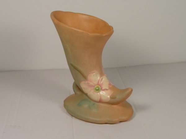 Weller Pink Horn Vase.