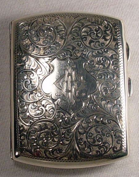 Stunning Antique Silver Cigarette Case 1849.