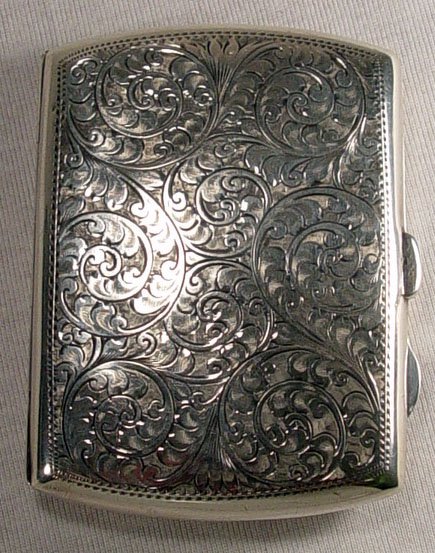 Stunning Antique Silver Cigarette Case 1849. - 2