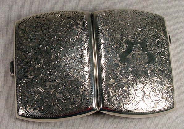 Stunning Antique Silver Cigarette Case 1849. - 3