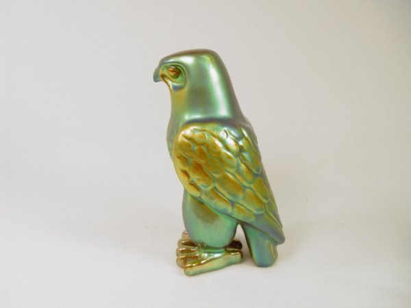 Zsolnay-Hungary Porcelain Owl and Eagle.  - 2