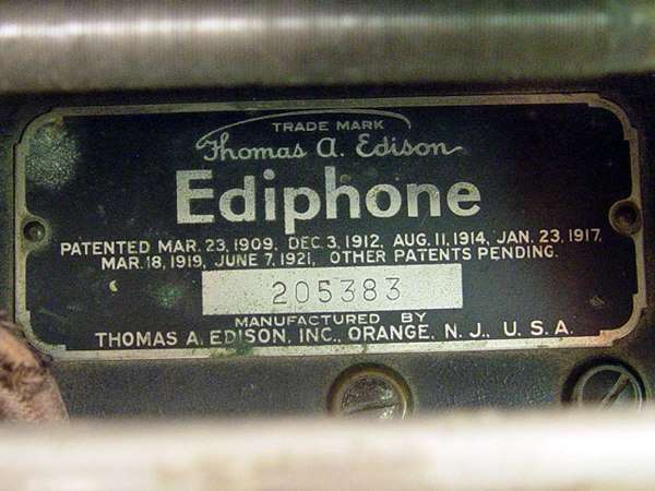 Thomas Edison Ediphone on Original Stand. - 5