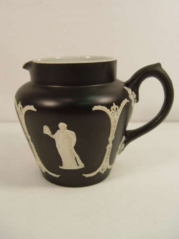 Dudson Brothers Black Jasperware Creamer. 