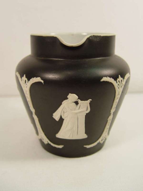 Dudson Brothers Black Jasperware Creamer.  - 2