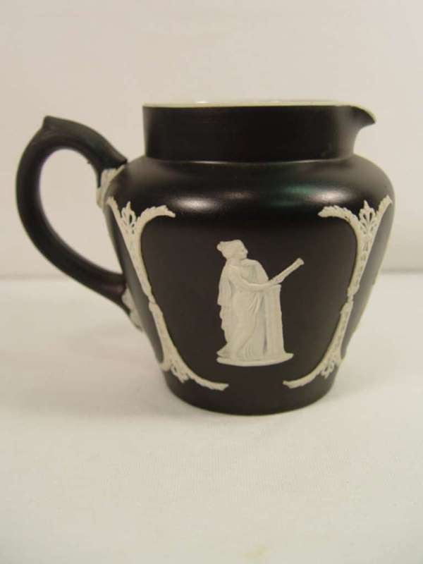 Dudson Brothers Black Jasperware Creamer.  - 3