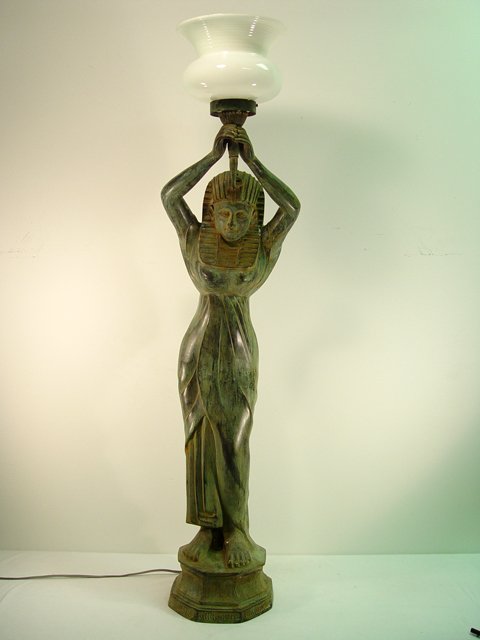 68: Art Deco Bronze Egyptian Style Floor Lamp.C1920s. - Jun 28, 2007