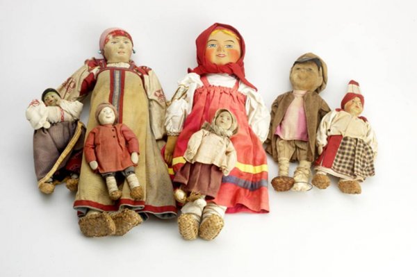 A Group of Seven Russian Antique and Collectable's: Some of them signed