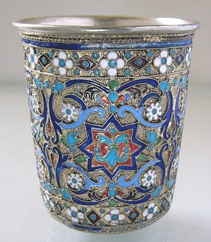 Russian Silver-gilt and Enamel Cup by I. Rubsov - 5