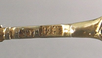 RUSSIAN SILVER-GILT & CLOISONNE SPOON  - 5