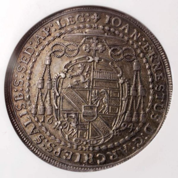 Austria, Salzburg, 1694 1/2 Thaler. MS63 (NGC). - 3