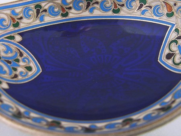 Russian Silver Enameled Kovsh. - 10