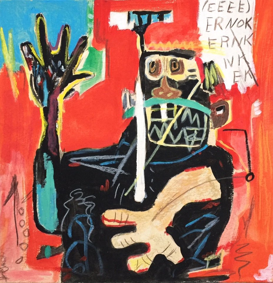 Jean-Michel Basquiat mixed media on paper (1 of 6)
