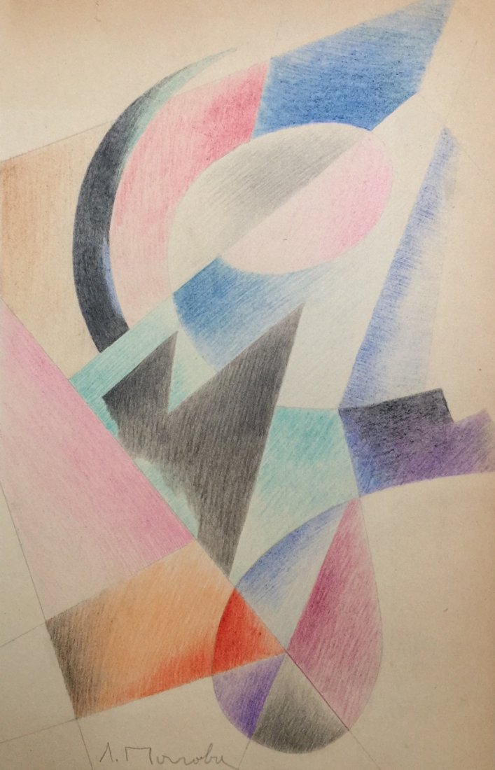 Lyubov Popova crayon on paper (1 of 6)