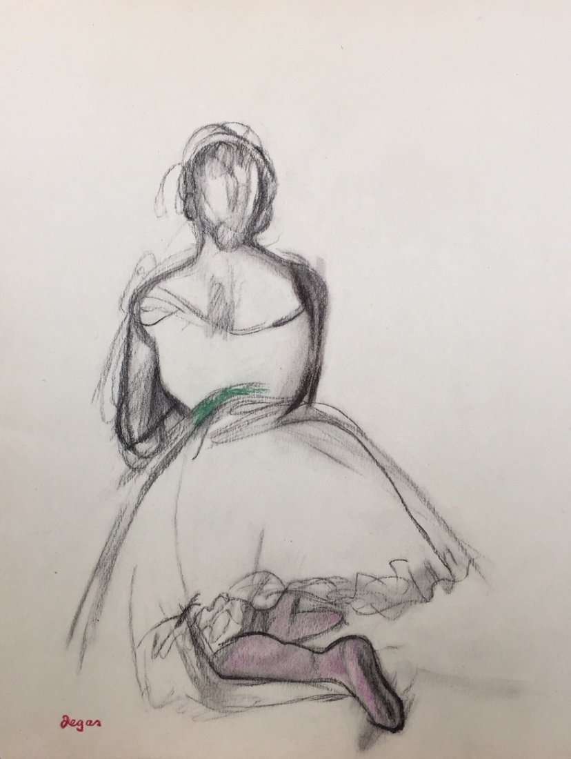 Edgar Degas pastel, charcoal on paper (1 of 5)