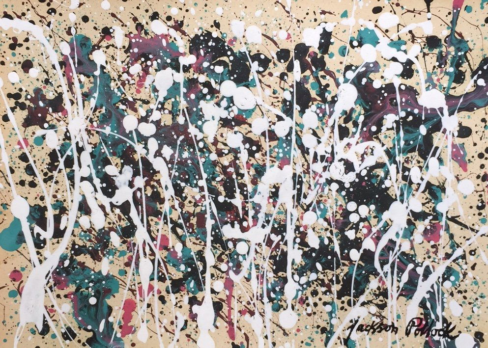 Jackson Pollock mixed media on paper (1 of 5)