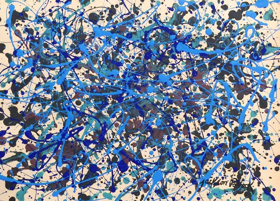 Jackson Pollock mixed media on paper (1 of 5)