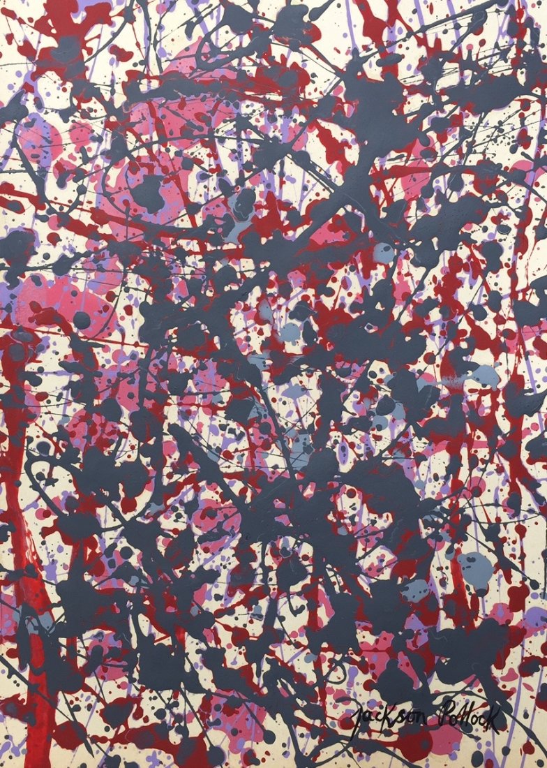 Jackson Pollock mixed media on paper (1 of 5)