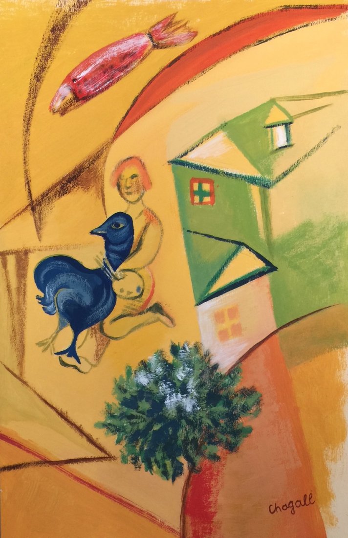 Marc Chagall gouache on paper (1 of 6)