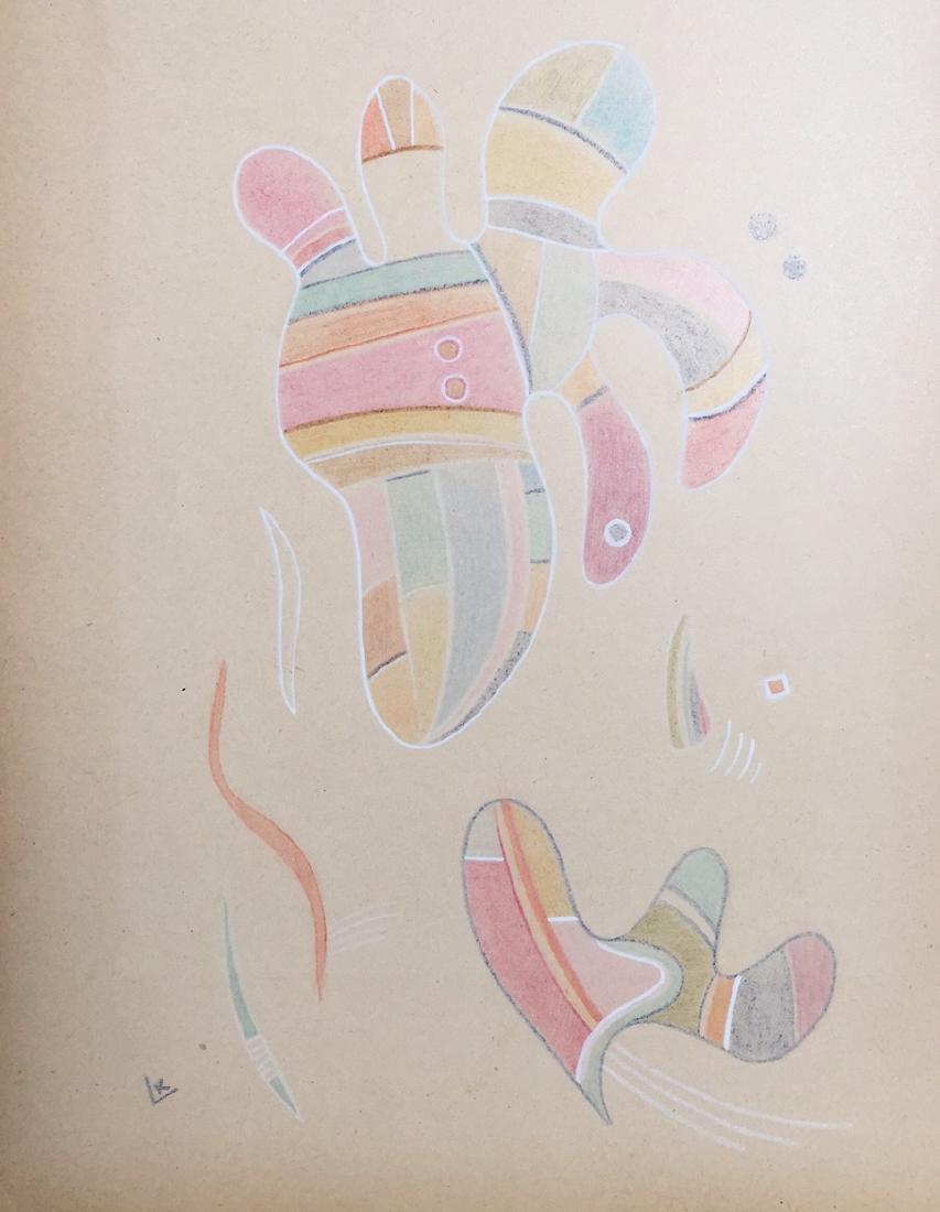 Wassily Kandinsky crayon on paper (1 of 5)