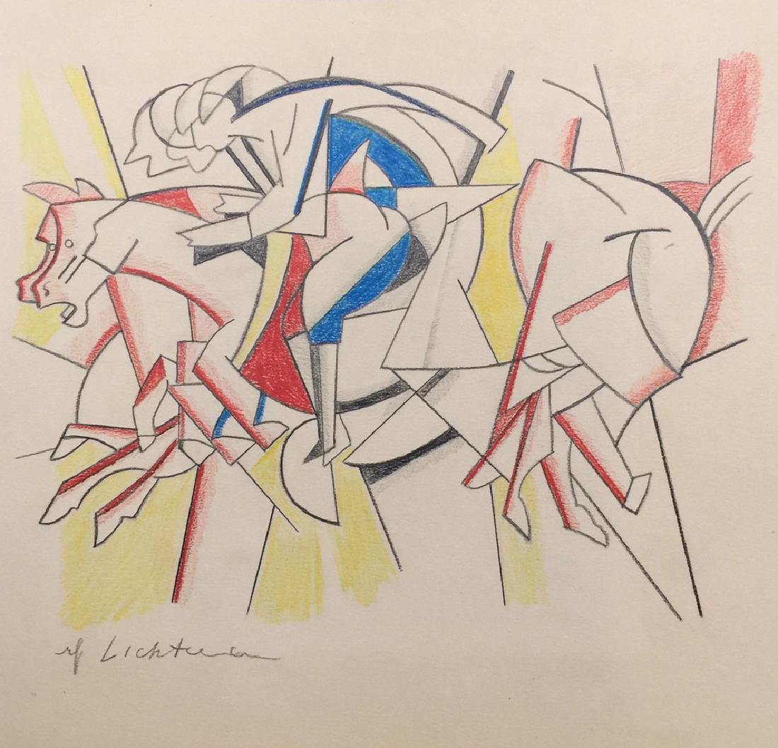 Crayon on paper signed Roy Lichtenstein (1 of 6)