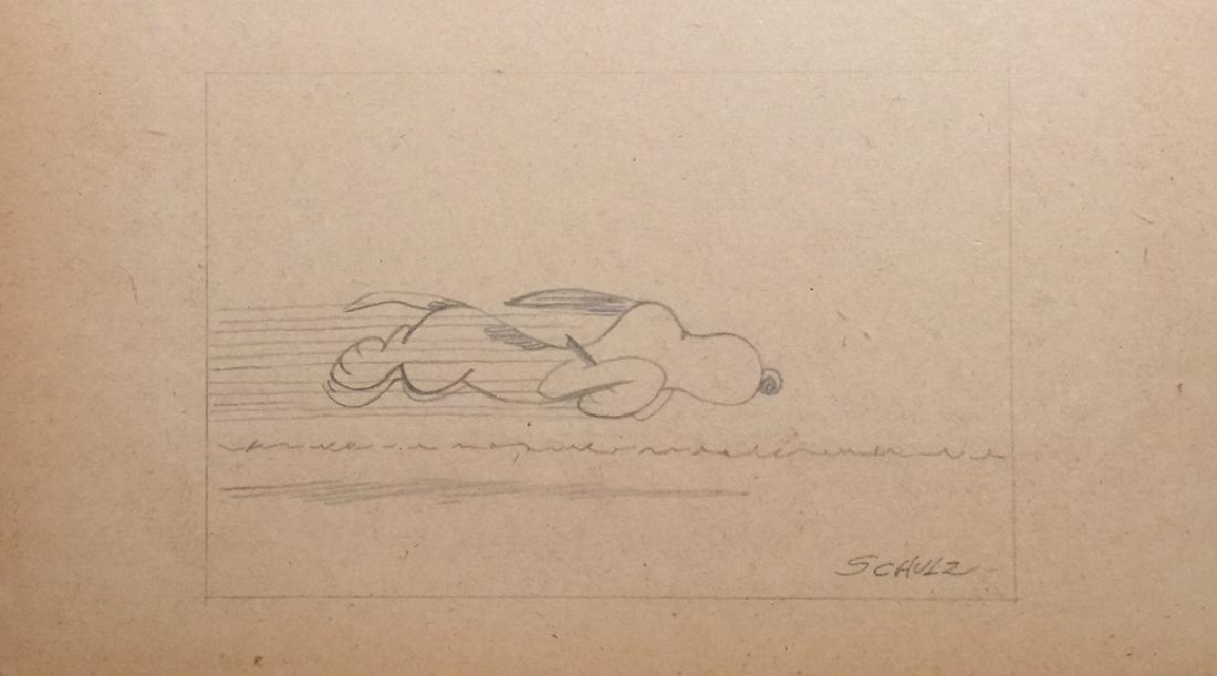 Crayon on paper signed Schulz (1 of 4)