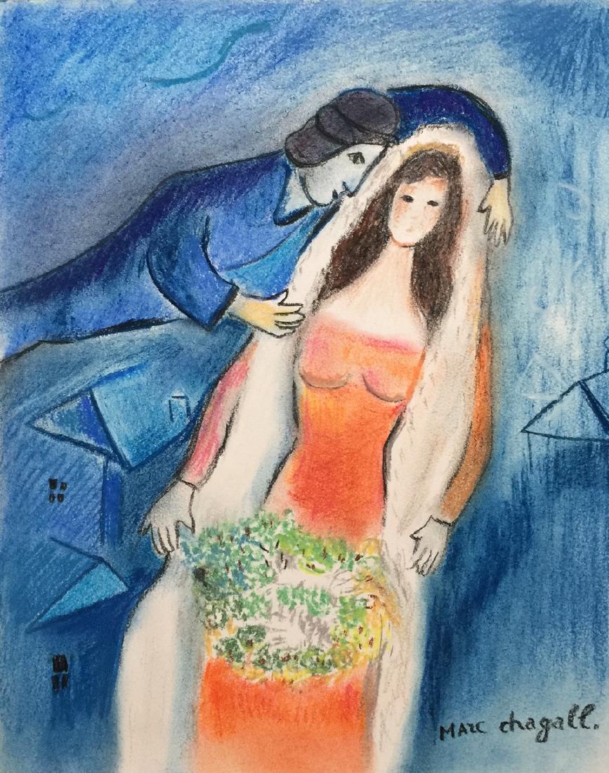 Marc Chagall mixed media on paper (1 of 6)