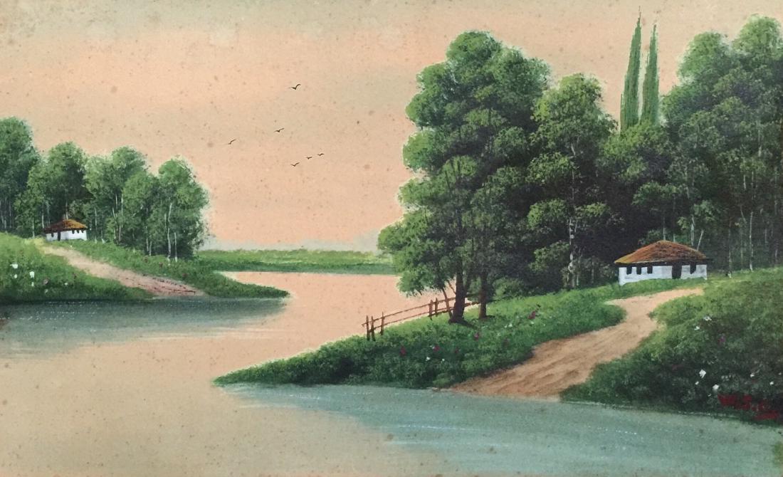 Winston Churchill oil and tempera on paper (1 of 9)