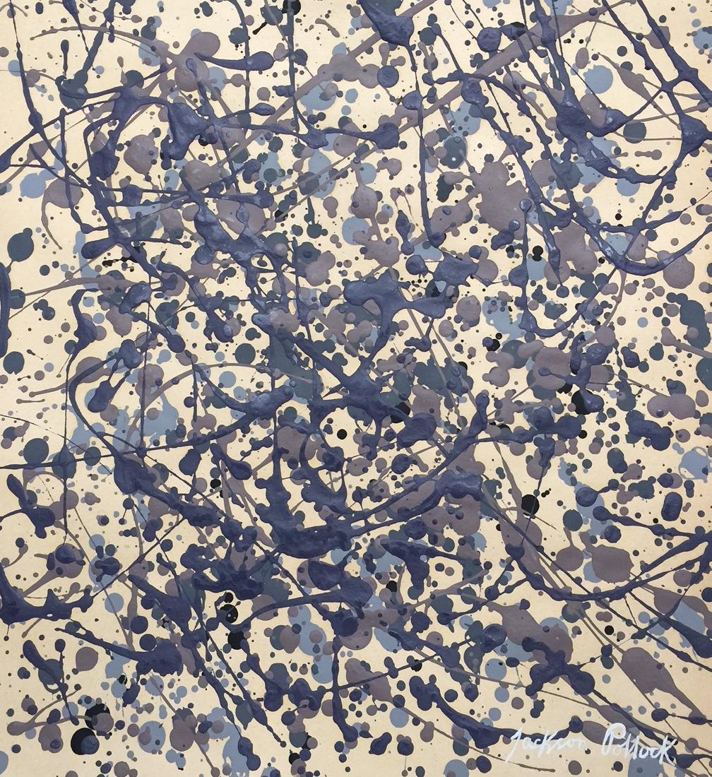 Jackson Pollock mixed media on paper (1 of 5)