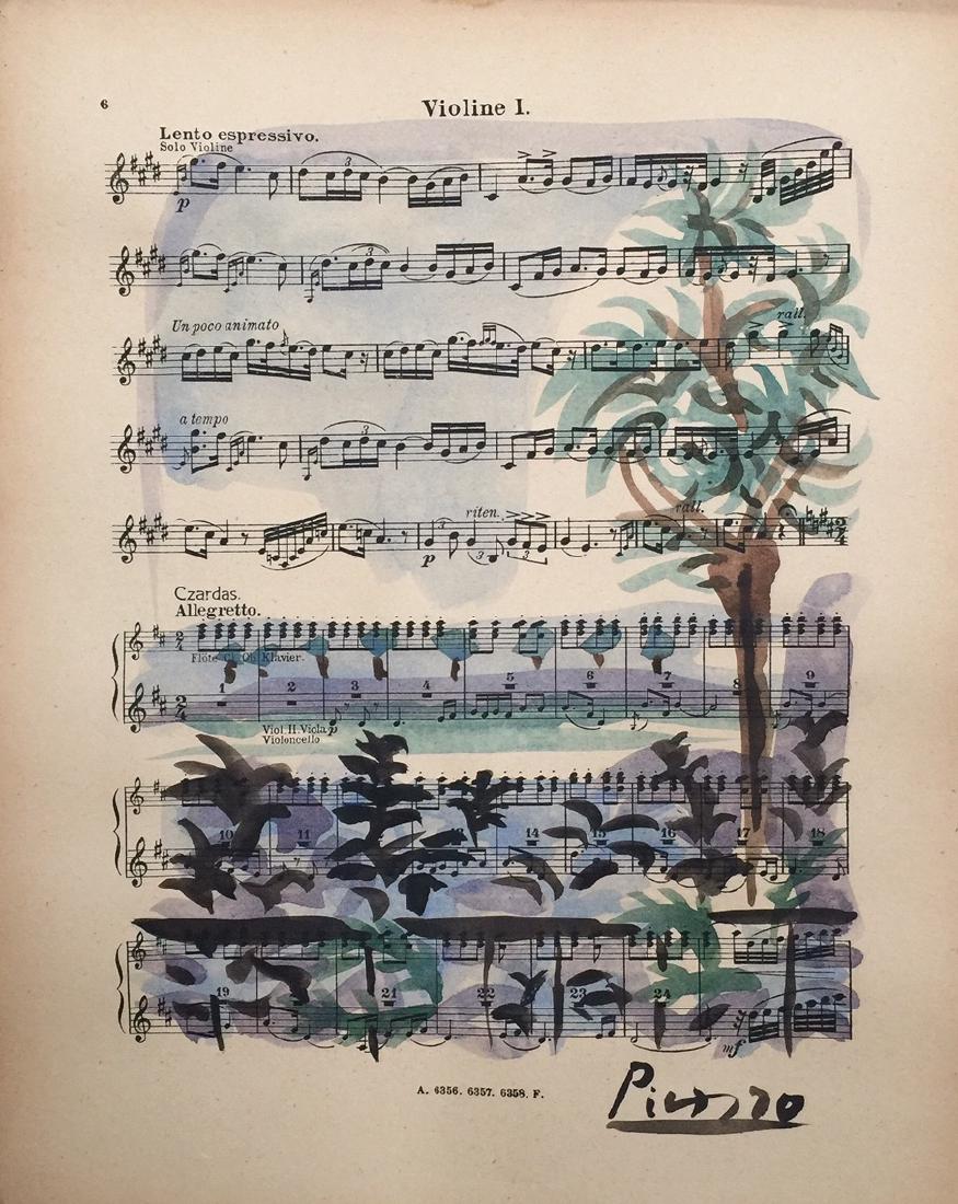 Pablo Picasso watercolor on paper style (1 of 6)