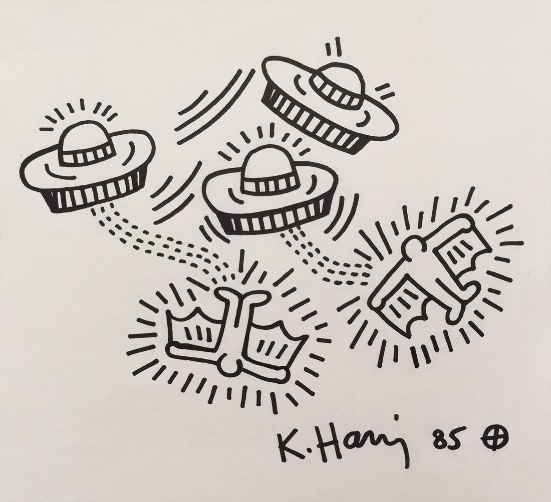 Keith Haring ink on paper style (1 of 6)