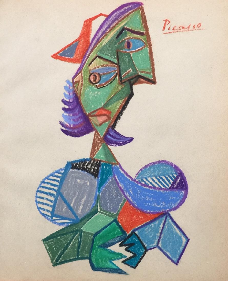 Pablo Picasso mixed media on paper style (1 of 6)