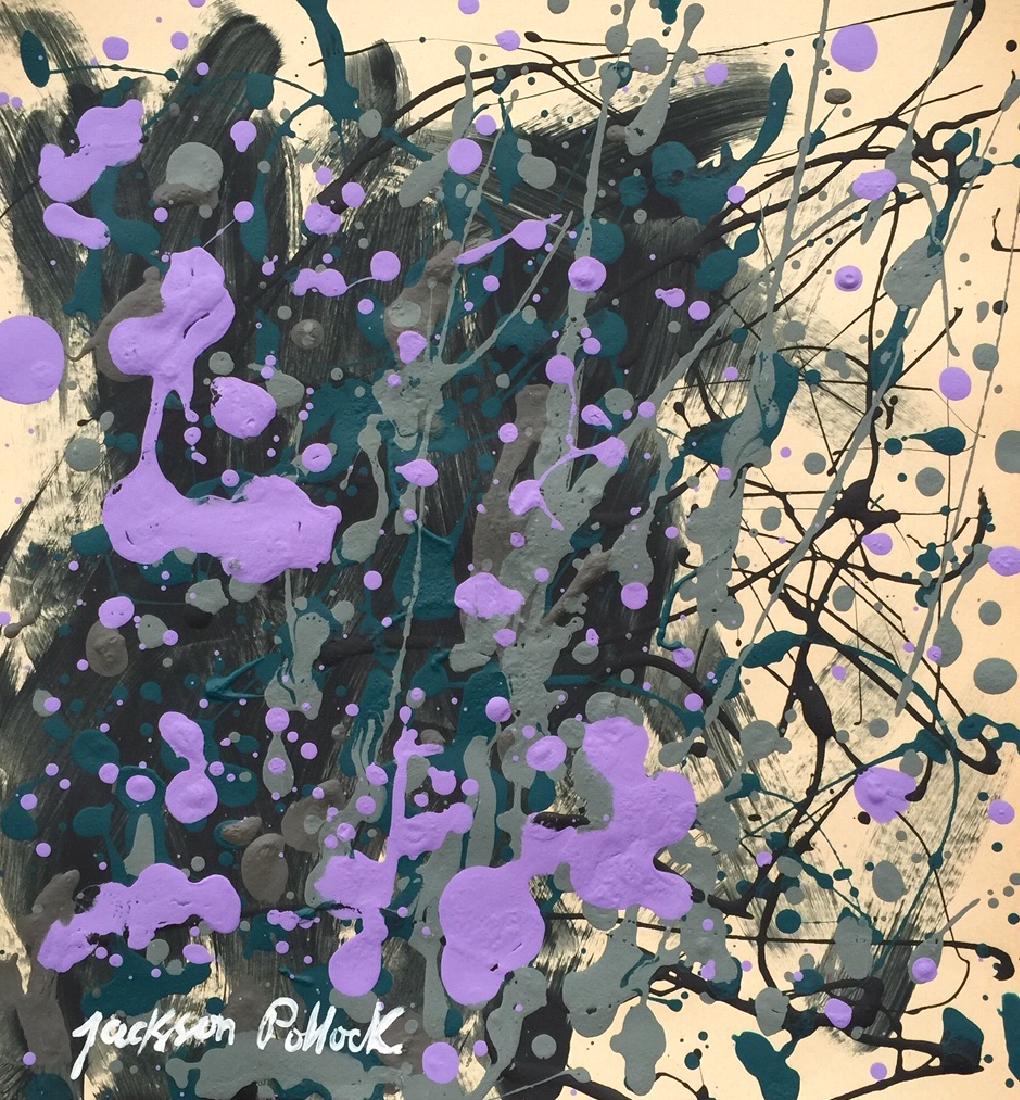 Jackson Pollock mixed media on paper style (1 of 6)