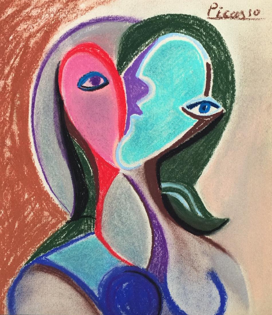 Mixed media Pablo Picasso on paper style (1 of 6)